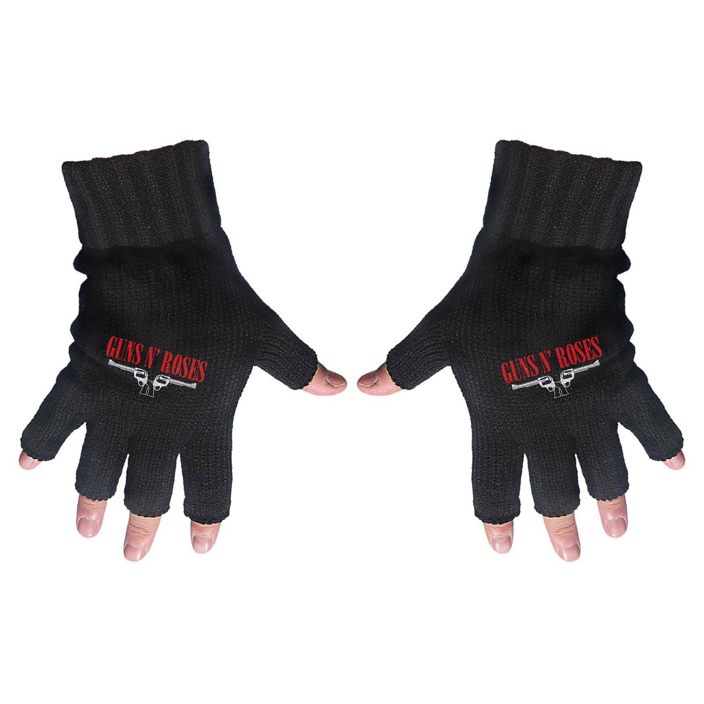 Guns N' Roses Gloves: Logo & Pistols