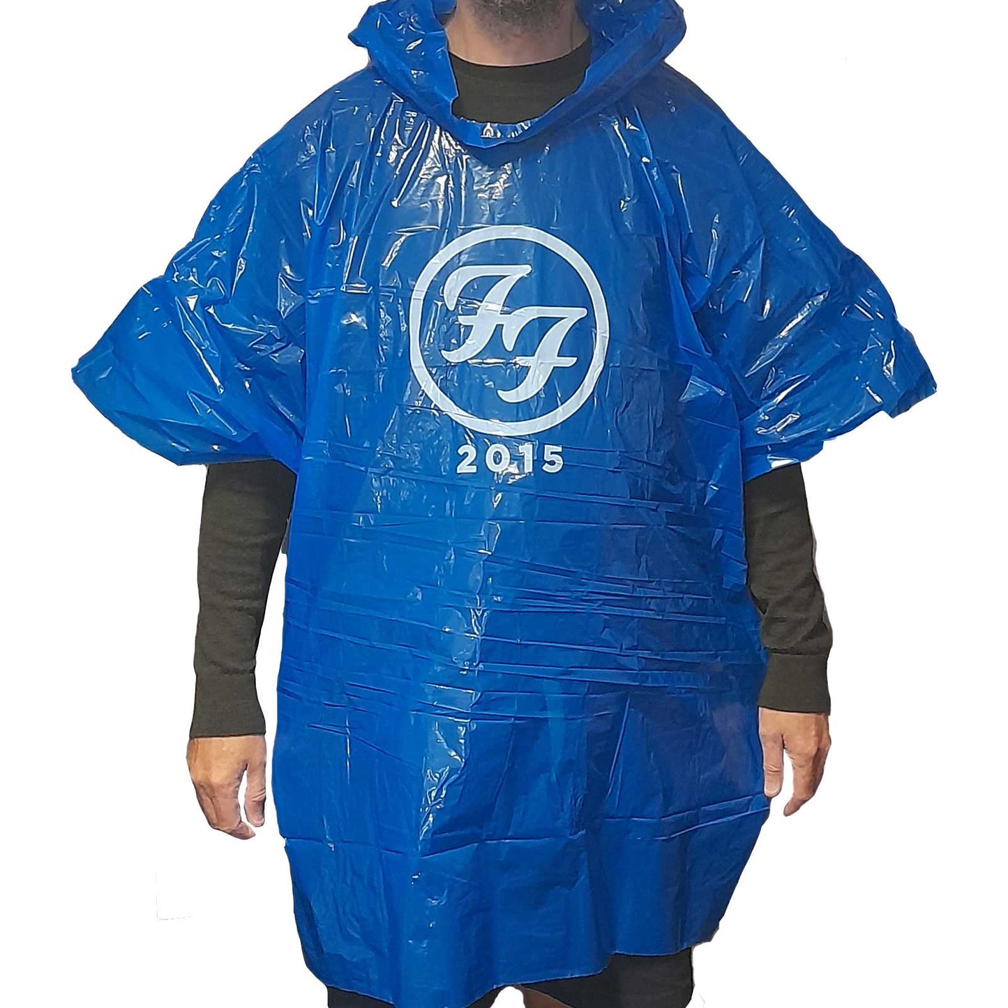 Foo Fighters Poncho: White FF Logo 2015