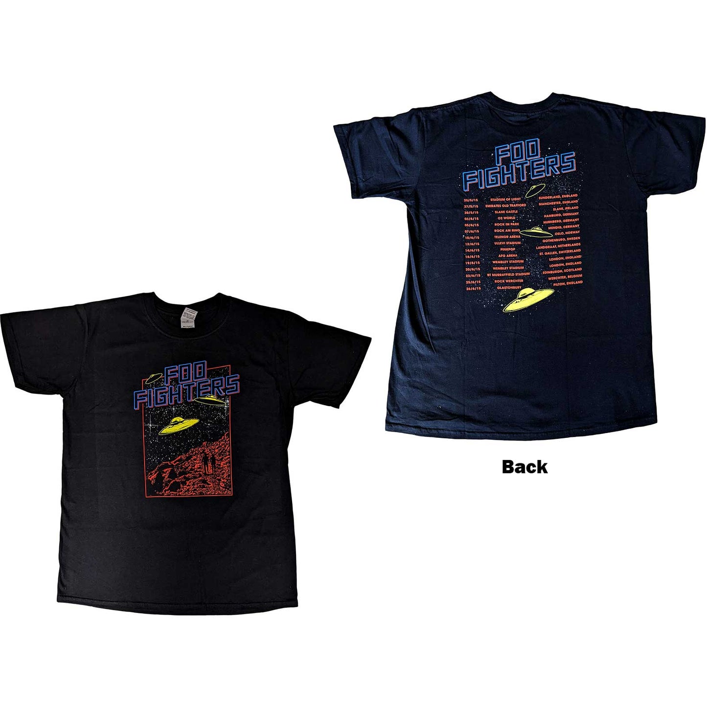 Foo Fighters T-Shirt: UFOS 2015 European Tour