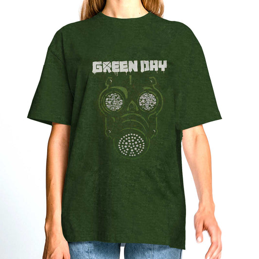 Green Day T-Shirt: Gas Mask