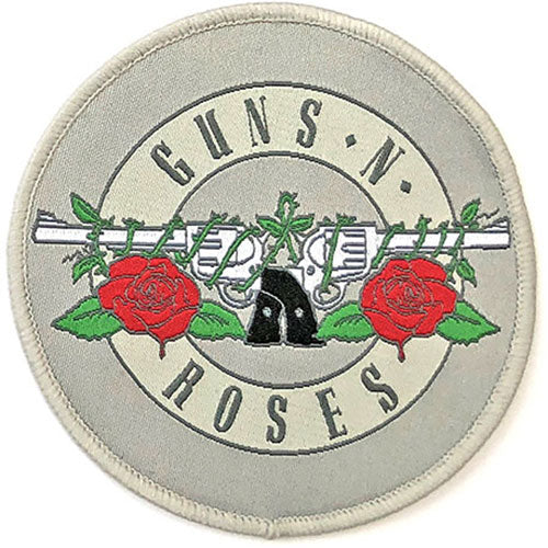 Guns N' Roses Standard Woven Patch: Silver Circle Logo
