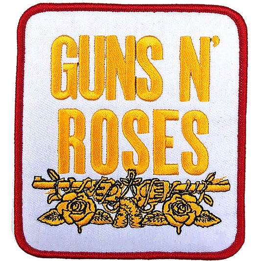 Guns N' Roses Standard Woven Patch: Stacked White