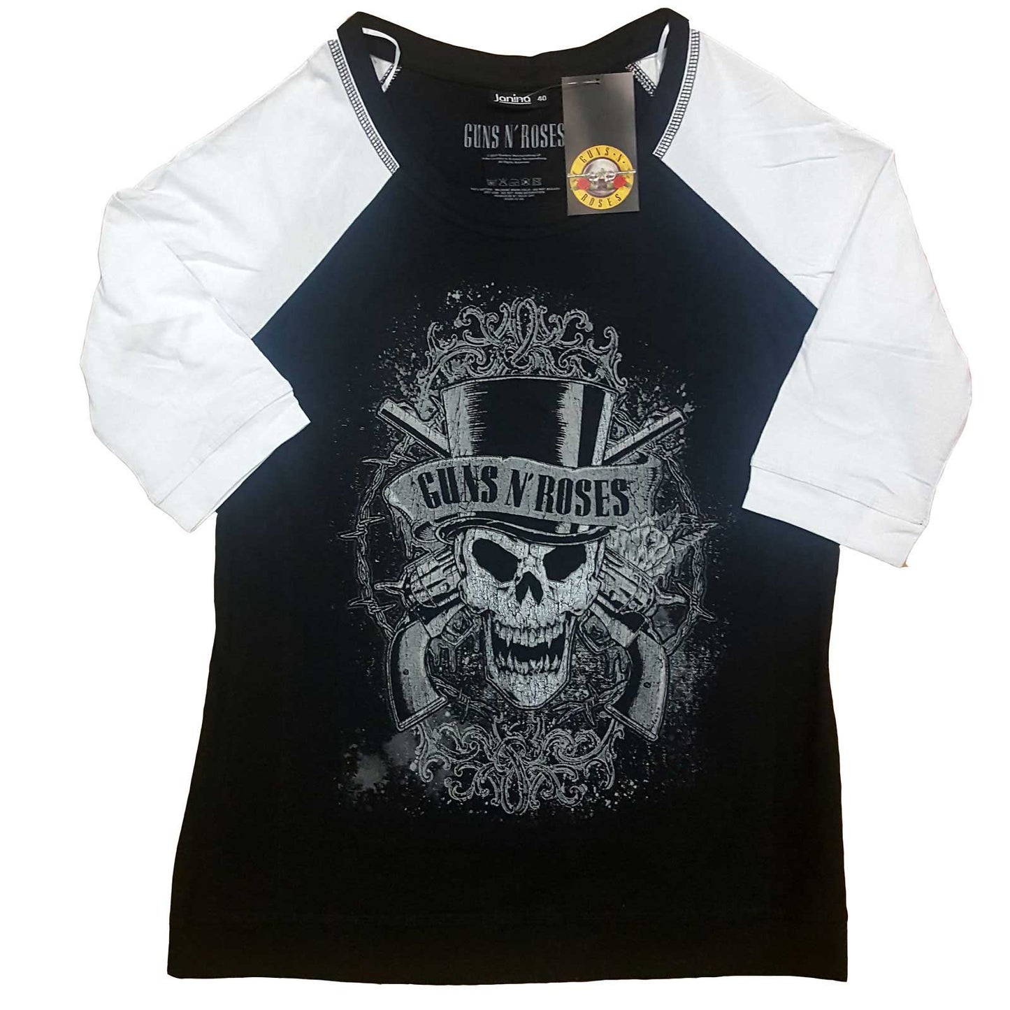 Guns N' Roses Ladies T-Shirt: Faded Skull