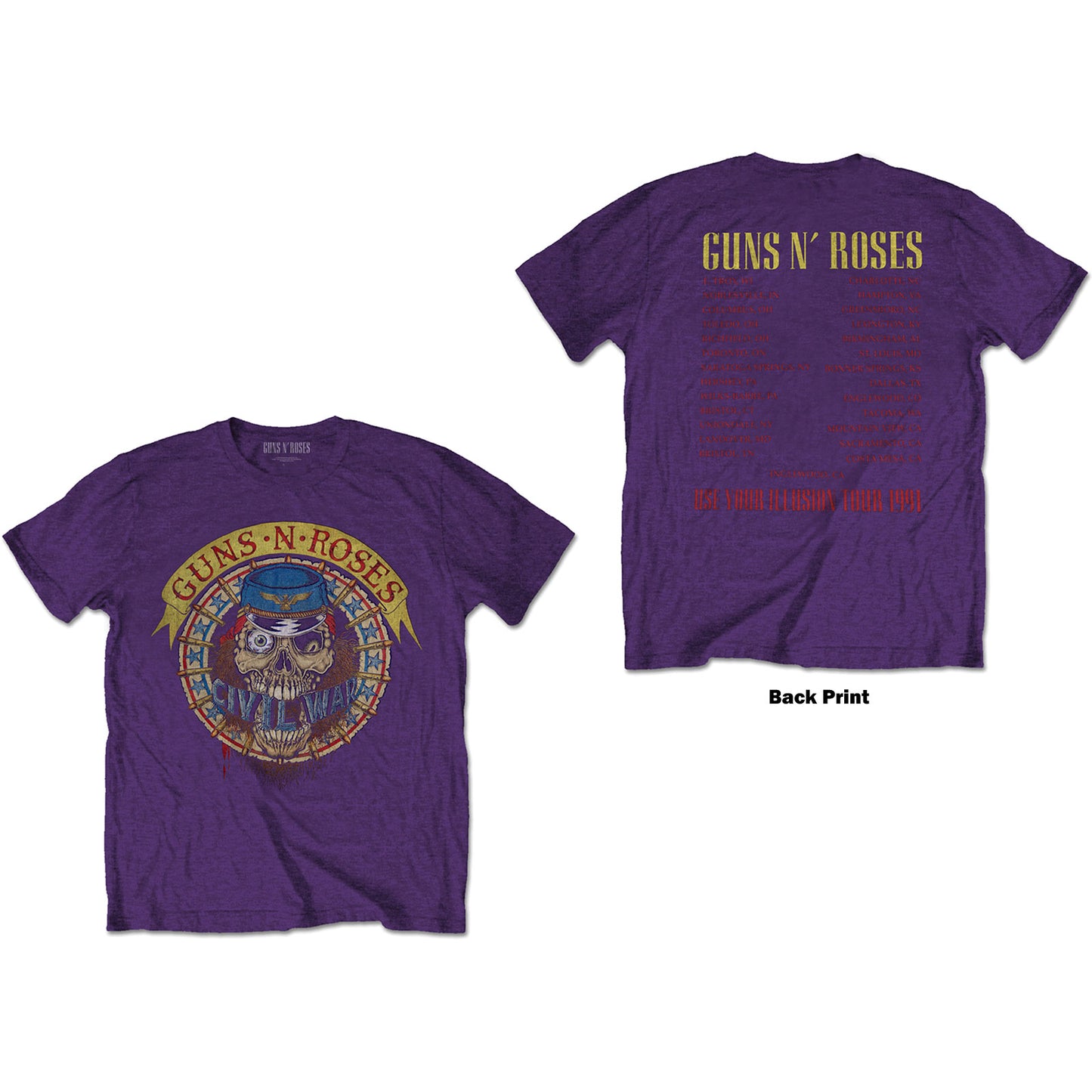 Guns N' Roses T-Shirt: Skull Circle