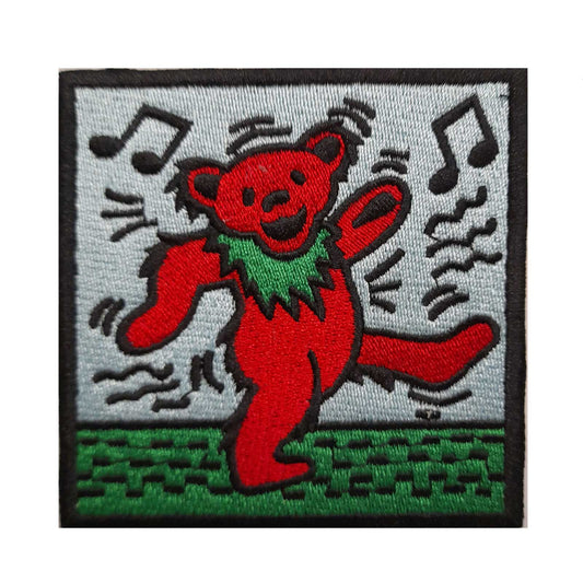 Grateful Dead Standard Woven Patch: Dancing Bear