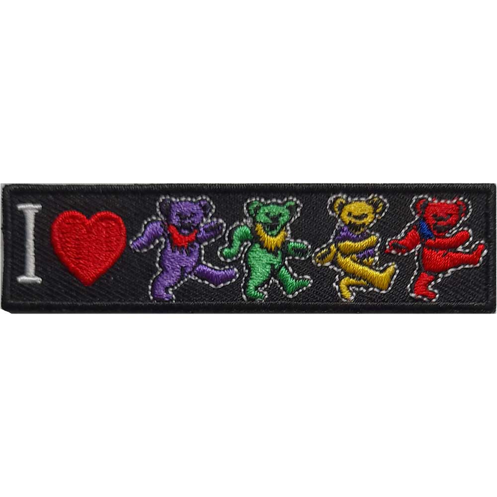 Grateful Dead Standard Woven Patch: I Love Bears