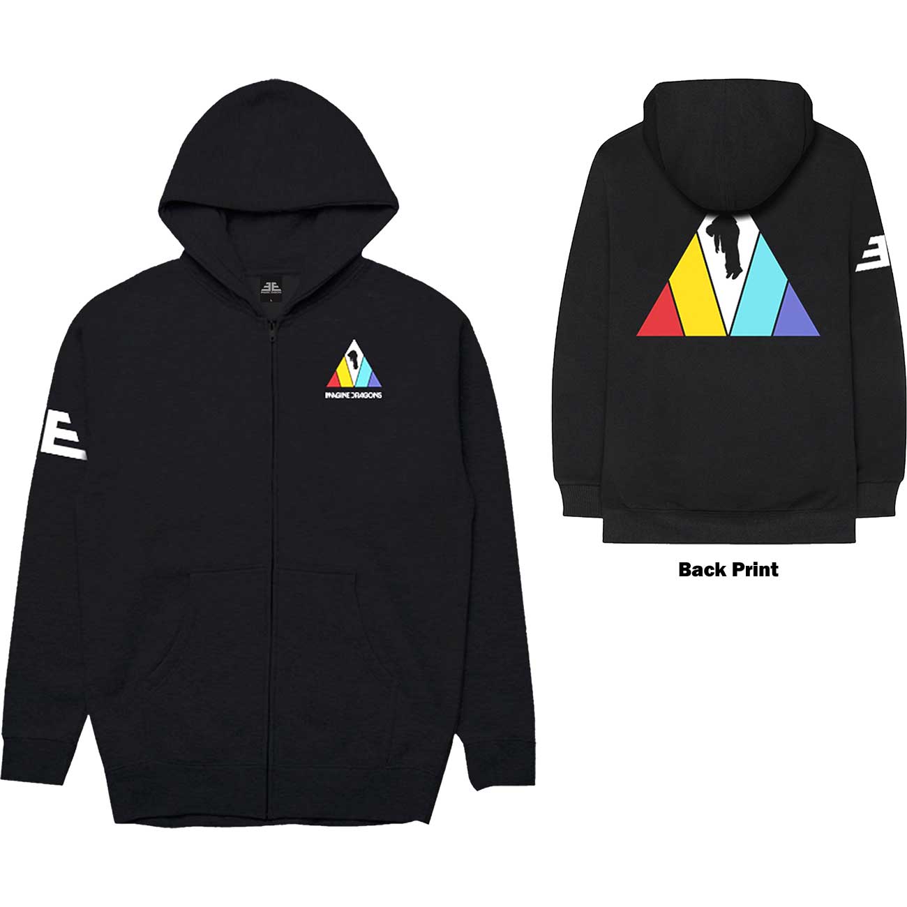 Imagine Dragons Zipped Hoodie: Triangle