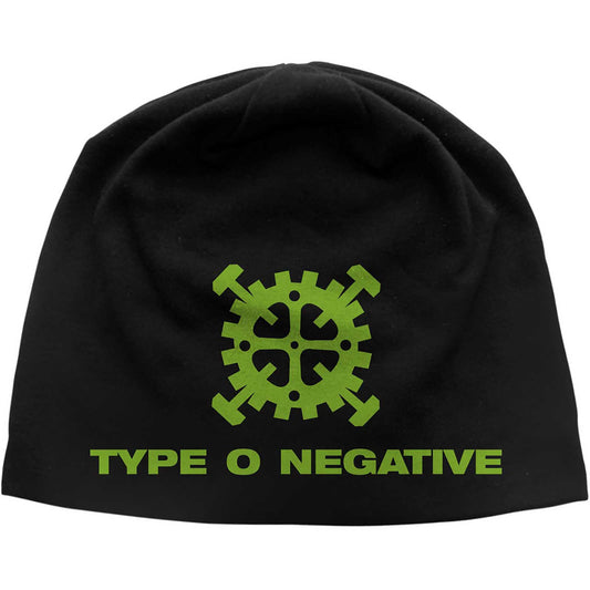 Type O Negative Beanie Hat: Gear Logo JD Print