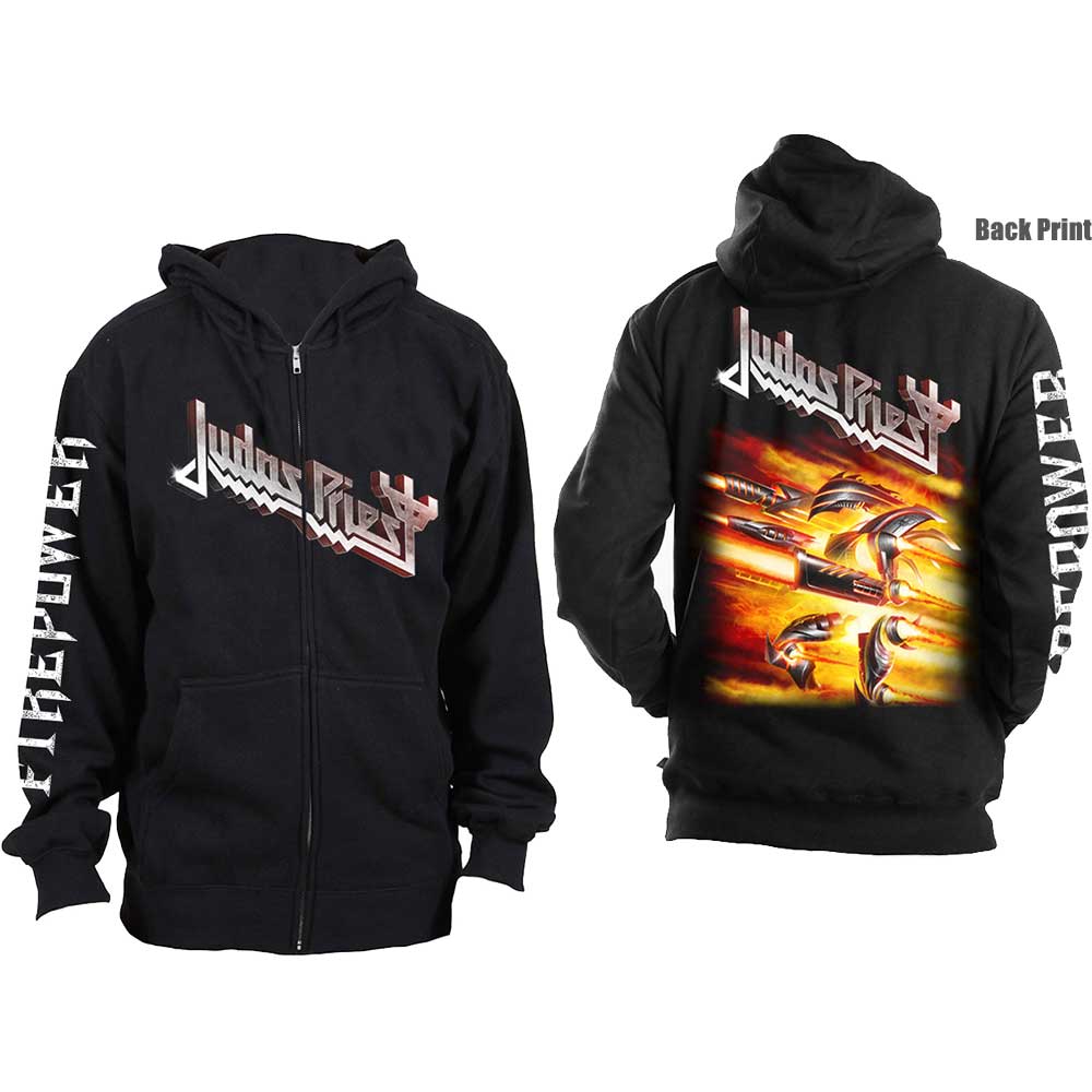 Judas Priest Zipped Hoodie: Firepower