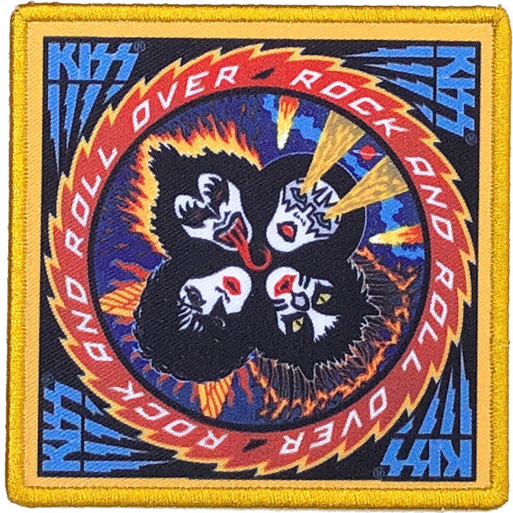 KISS Standard Printed Patch: Rock & Roll Over