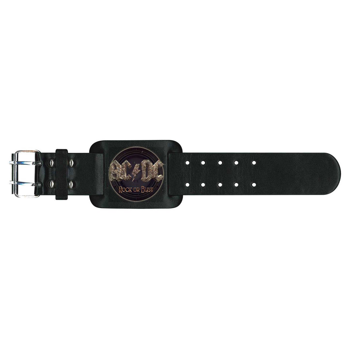 AC/DC Leather Wrist Strap: Rock or Bust