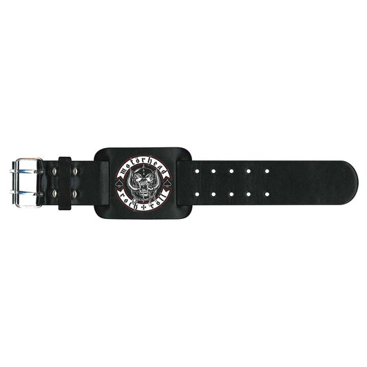 Motorhead Leather Wrist Strap: Biker Badge