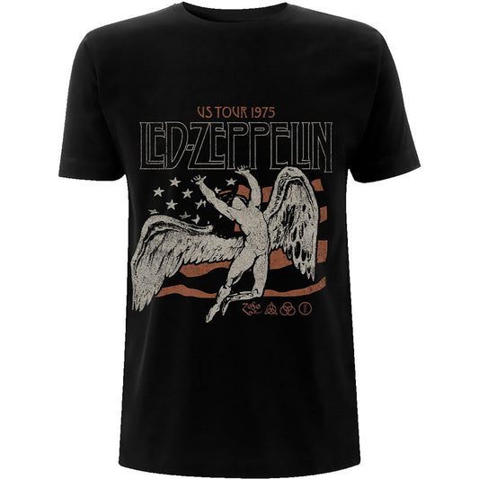 Led Zeppelin T-Shirt: US 1975 Tour Flag