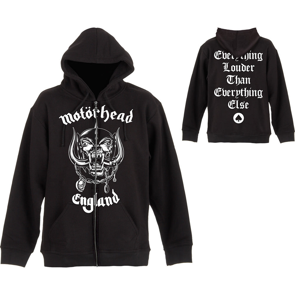 Motorhead Zipped Hoodie: England