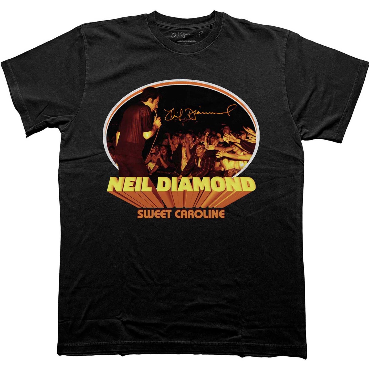 Neil Diamond T-Shirt: Sweet Caroline Oval