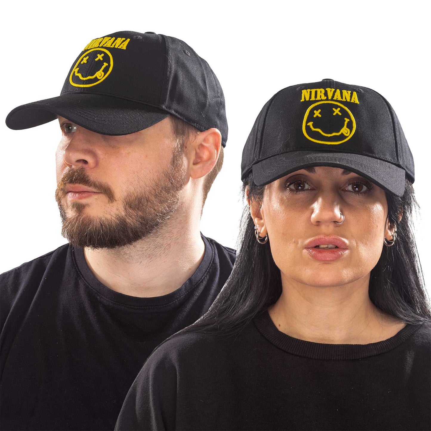 Nirvana Baseball Cap: Logo & Happy Face