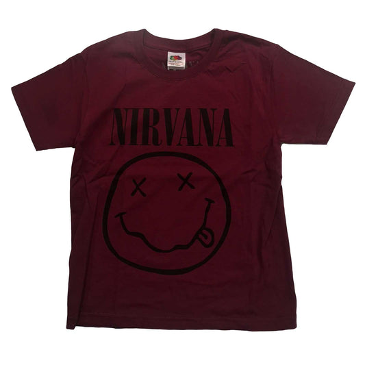 Nirvana T-Shirt: Grey Happy Face