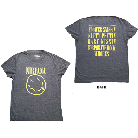Nirvana T-Shirt: Yellow Happy Face