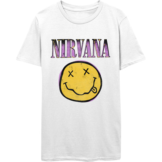Nirvana T-Shirt: Xerox Happy Face Pink