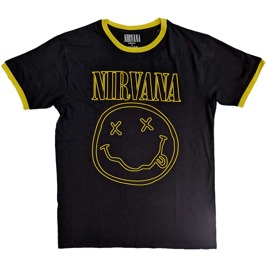 Nirvana T-Shirt: Outline Happy Face
