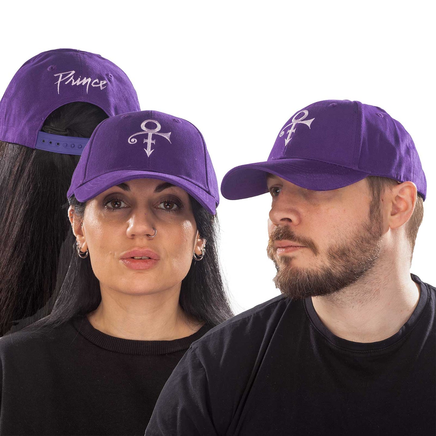 Prince Baseball Cap: White Symbol