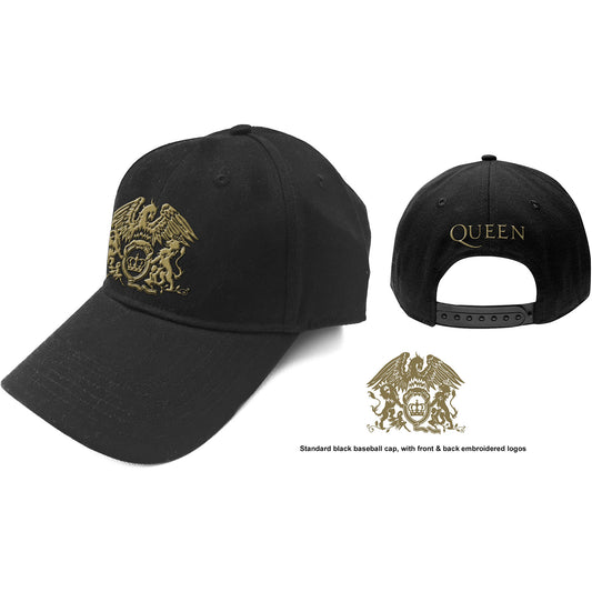 Queen Baseball Cap: Gold Classic Crest