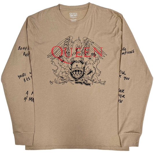 Queen Long Sleeve T-Shirt: Handwritten