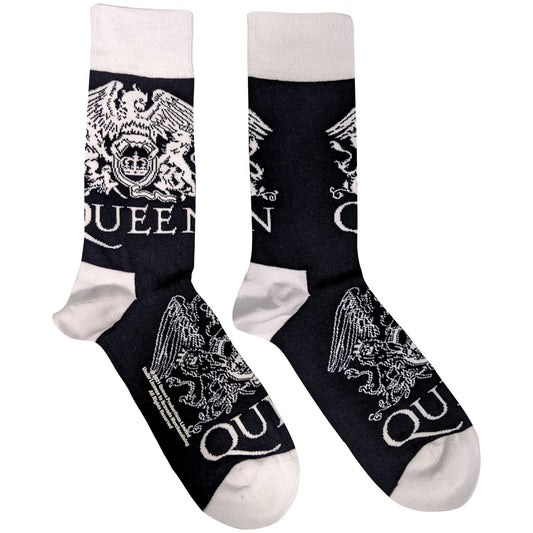 Queen Socks: White Crests