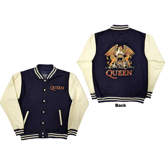 Queen Varsity Jacket: White Crest