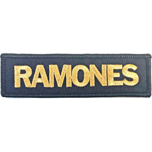 Ramones Standard Woven Patch: Gold Logo