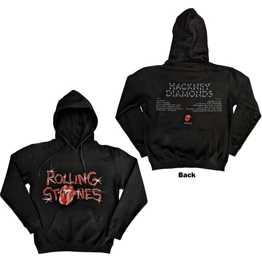 The Rolling Stones Pullover Hoodie: Hackney Diamonds Glass Logo