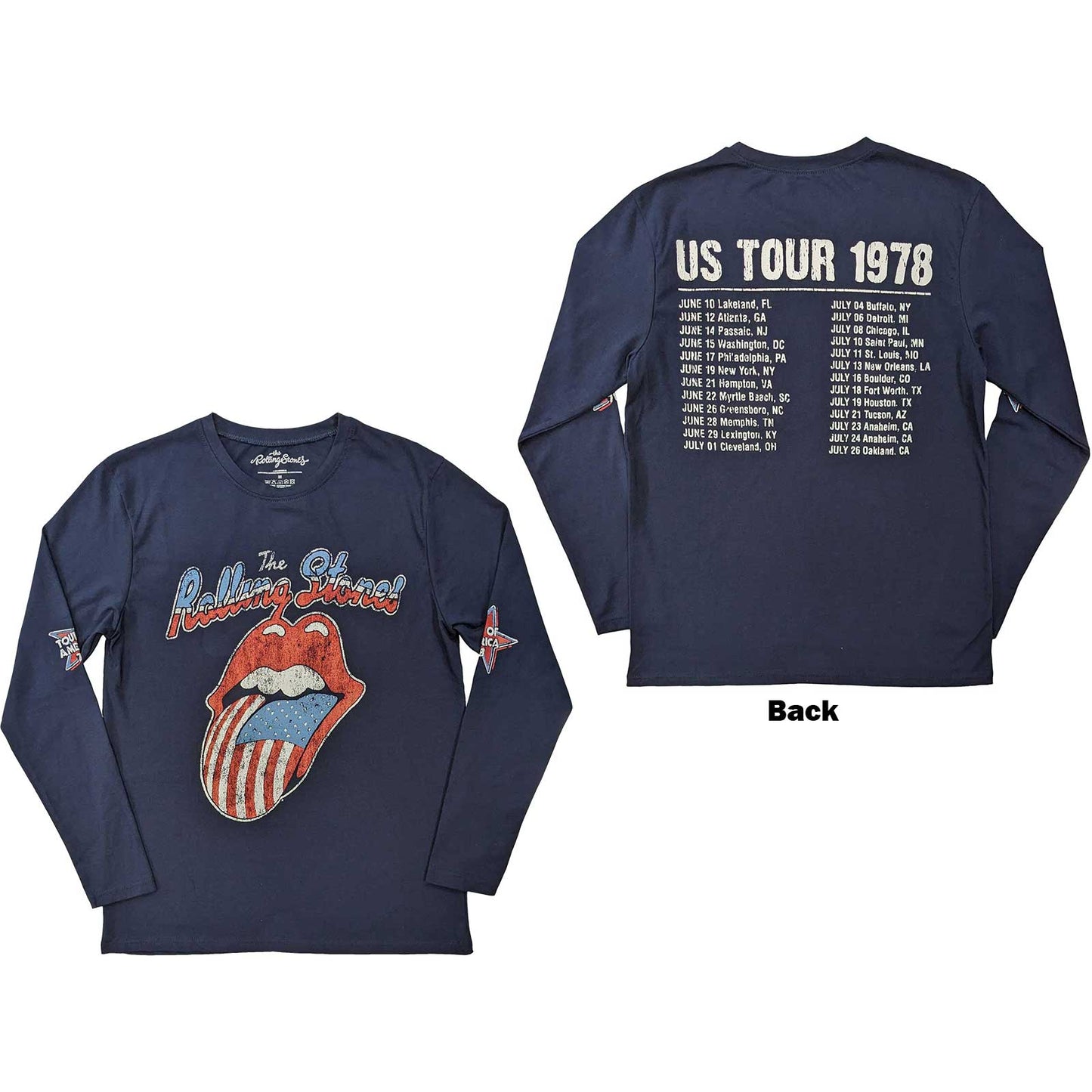 The Rolling Stones Long Sleeve T-Shirt: US Tour '78