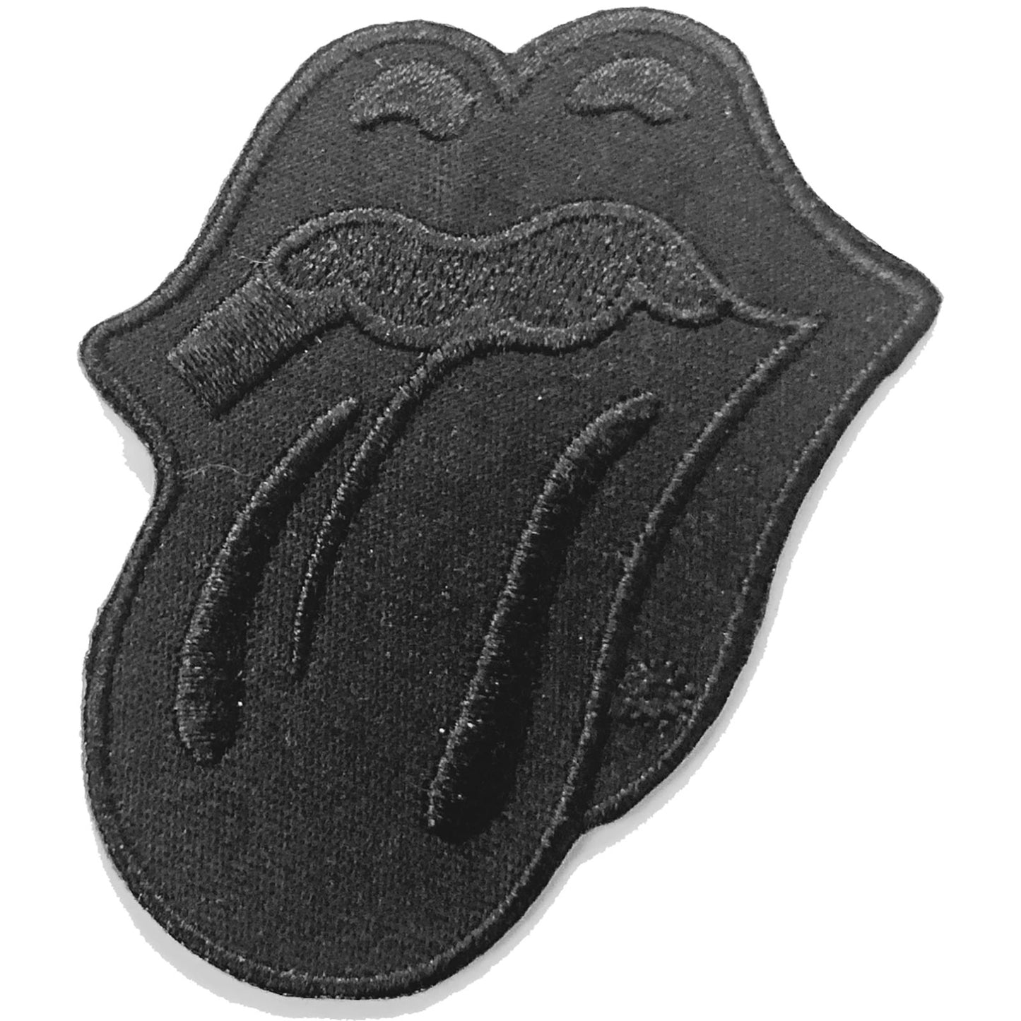 The Rolling Stones Standard Woven Patch: Classic Tongue Black