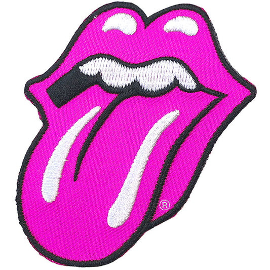The Rolling Stones Standard Woven Patch: Classic Tongue Pink
