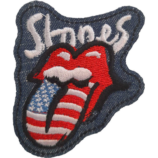 The Rolling Stones Standard Woven Patch: Filter Flag Tongue