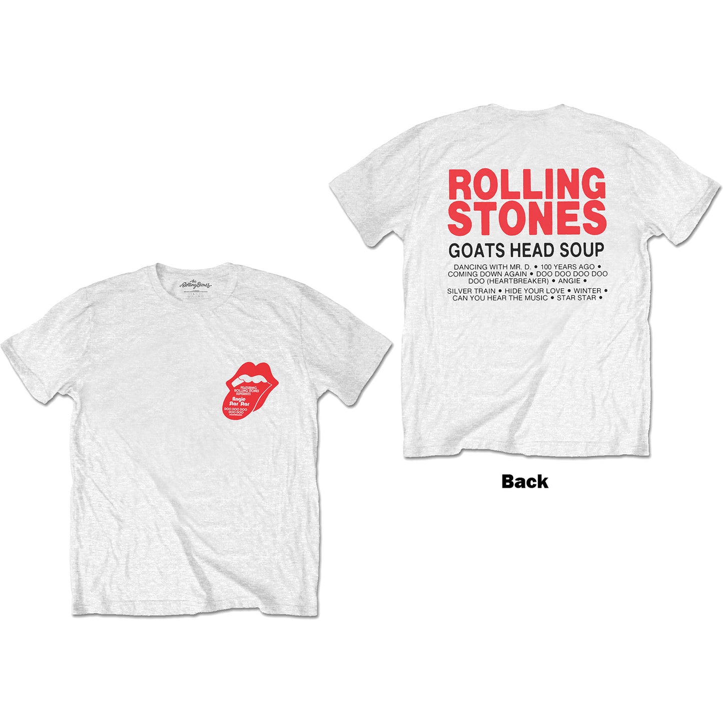 The Rolling Stones T-Shirt: Goat Head Soup Tracklist