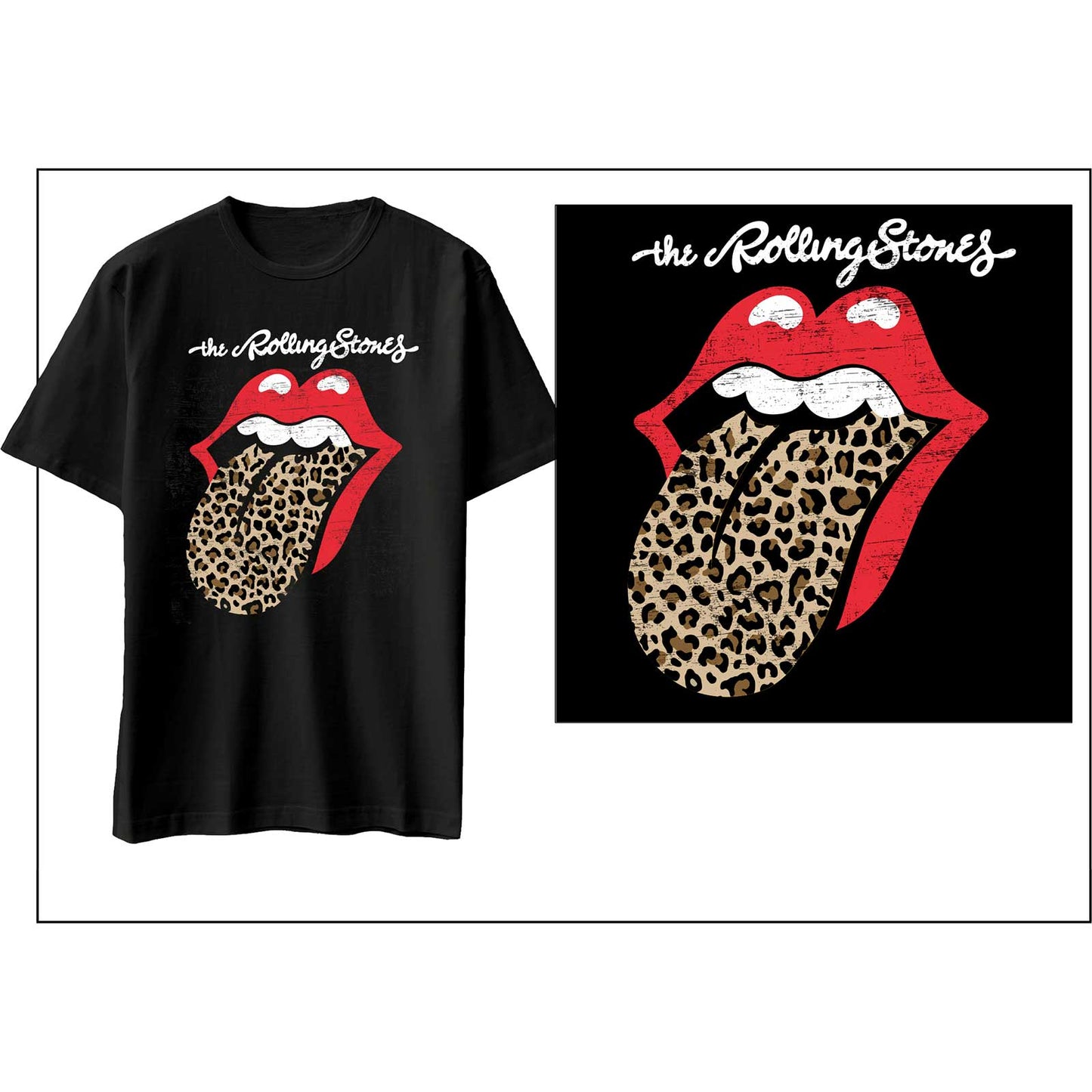 The Rolling Stones T-Shirt: Leopard Print Tongue