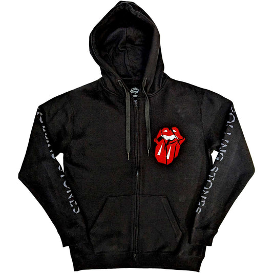 The Rolling Stones Zipped Hoodie: Hackney Diamonds Shattered Tongue