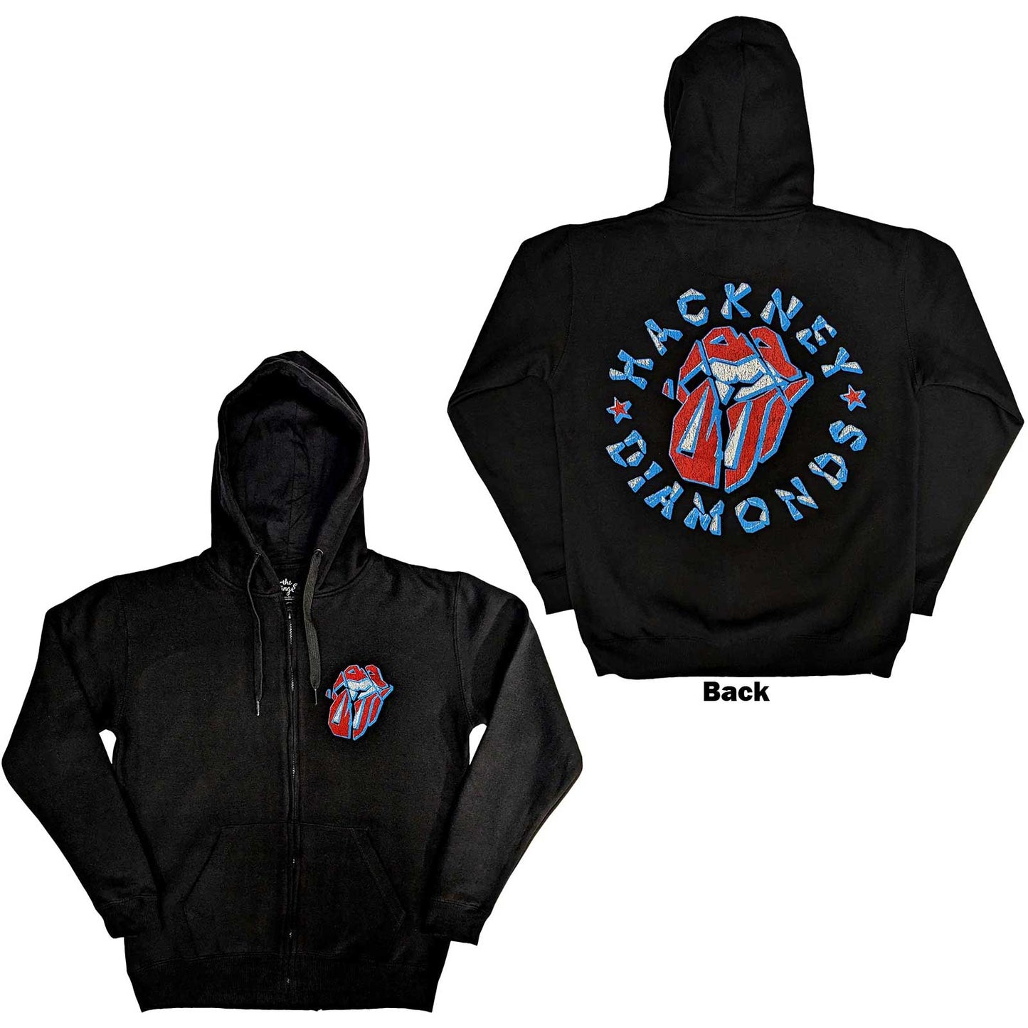 The Rolling Stones Zipped Hoodie: Hackney Diamonds Stars