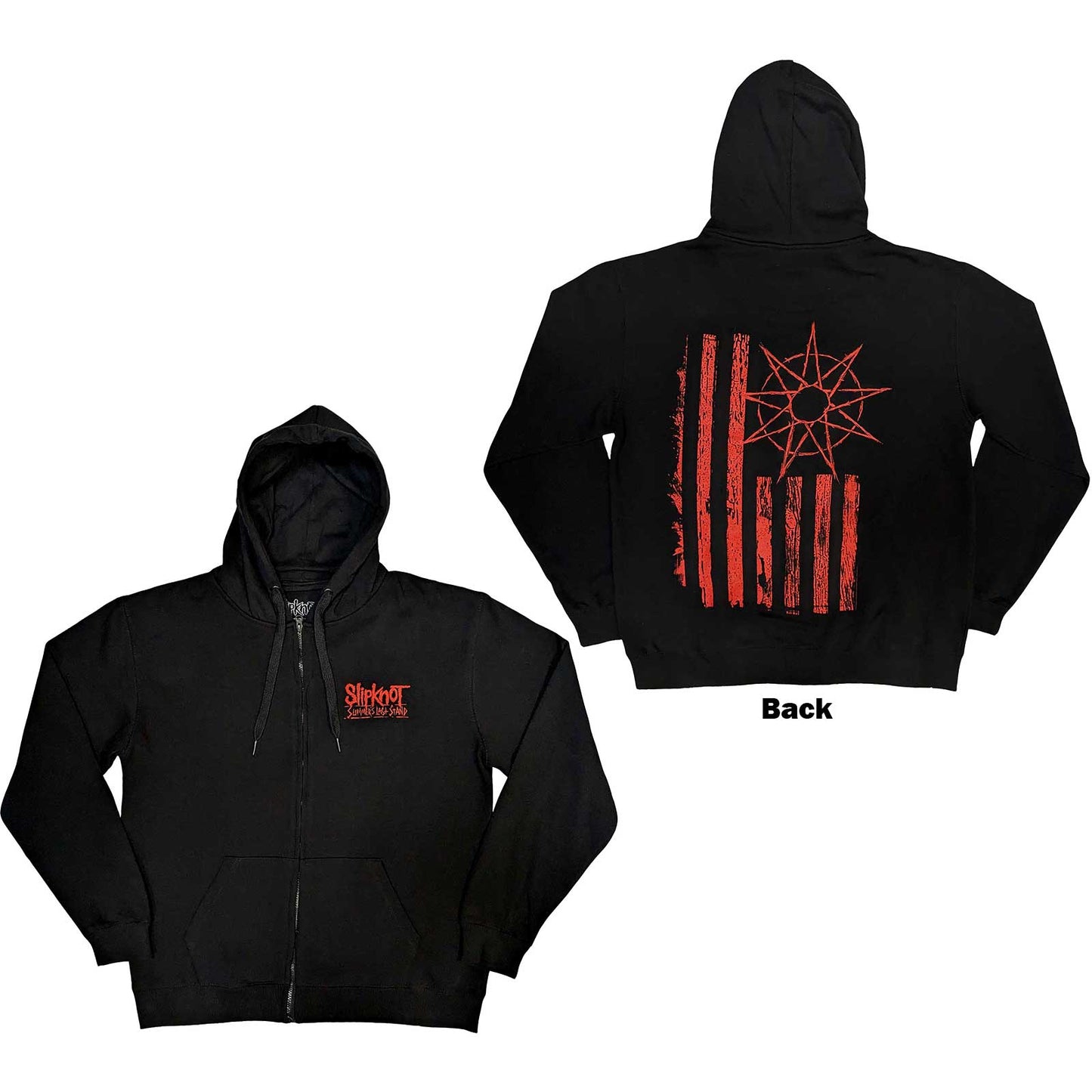 Slipknot Zipped Hoodie: 9-Point Flag