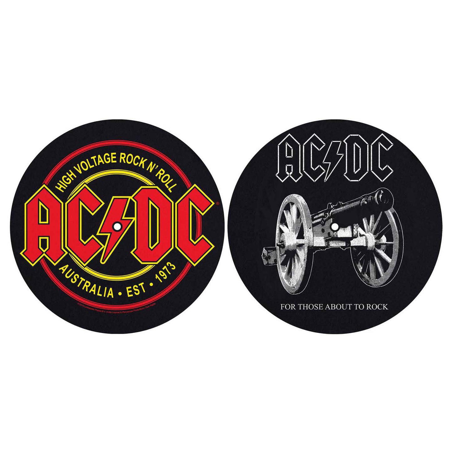 AC/DC Turntable Slipmat Set: For Those About To Rock/High Voltage