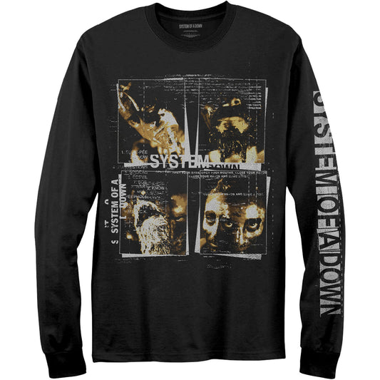 System Of A Down Long Sleeve T-Shirt: Face Boxes