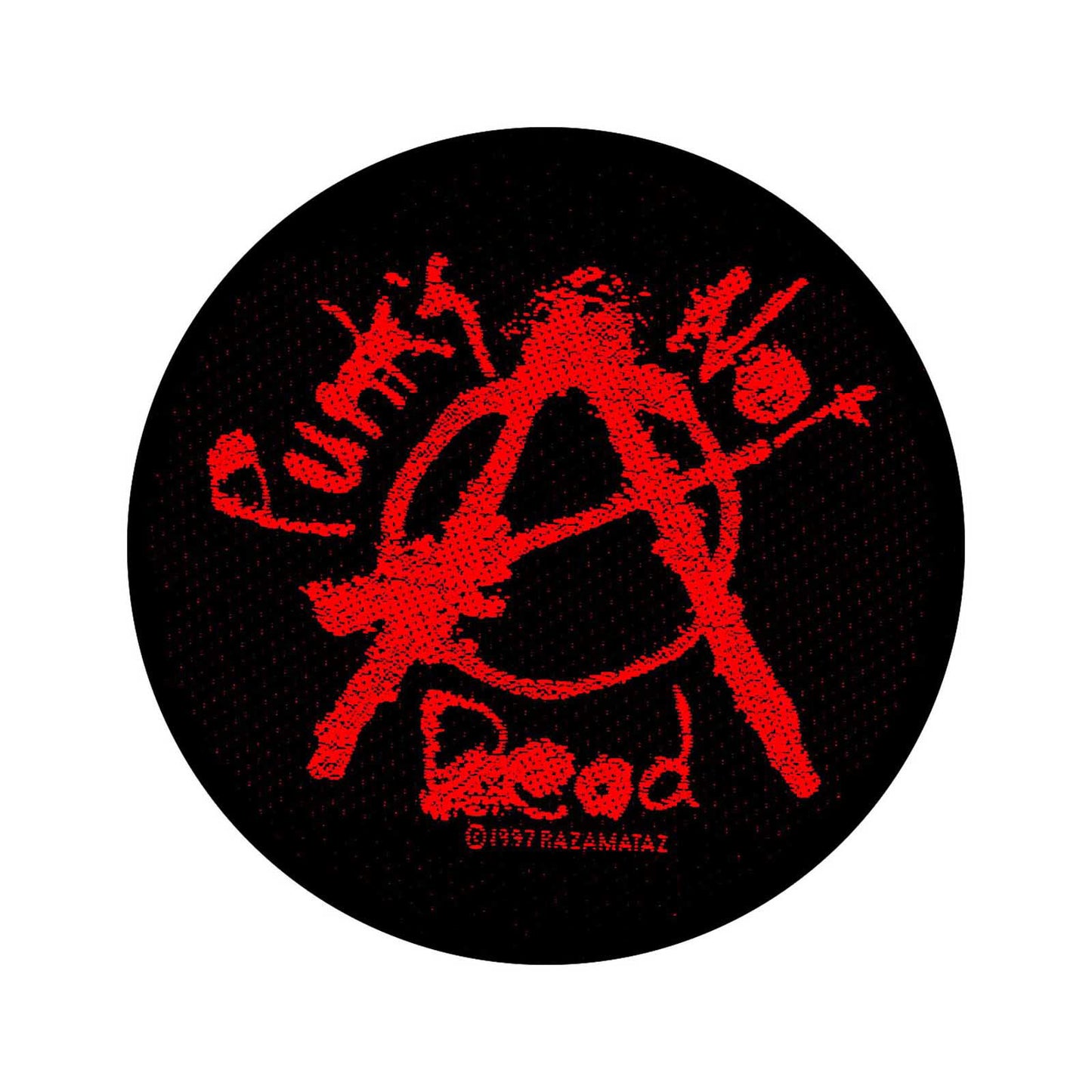 Generic Standard Woven Patch: Punks Not Dead