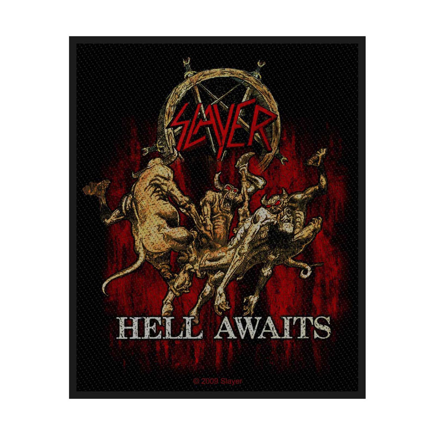 Slayer Standard Woven Patch: Hell Awaits