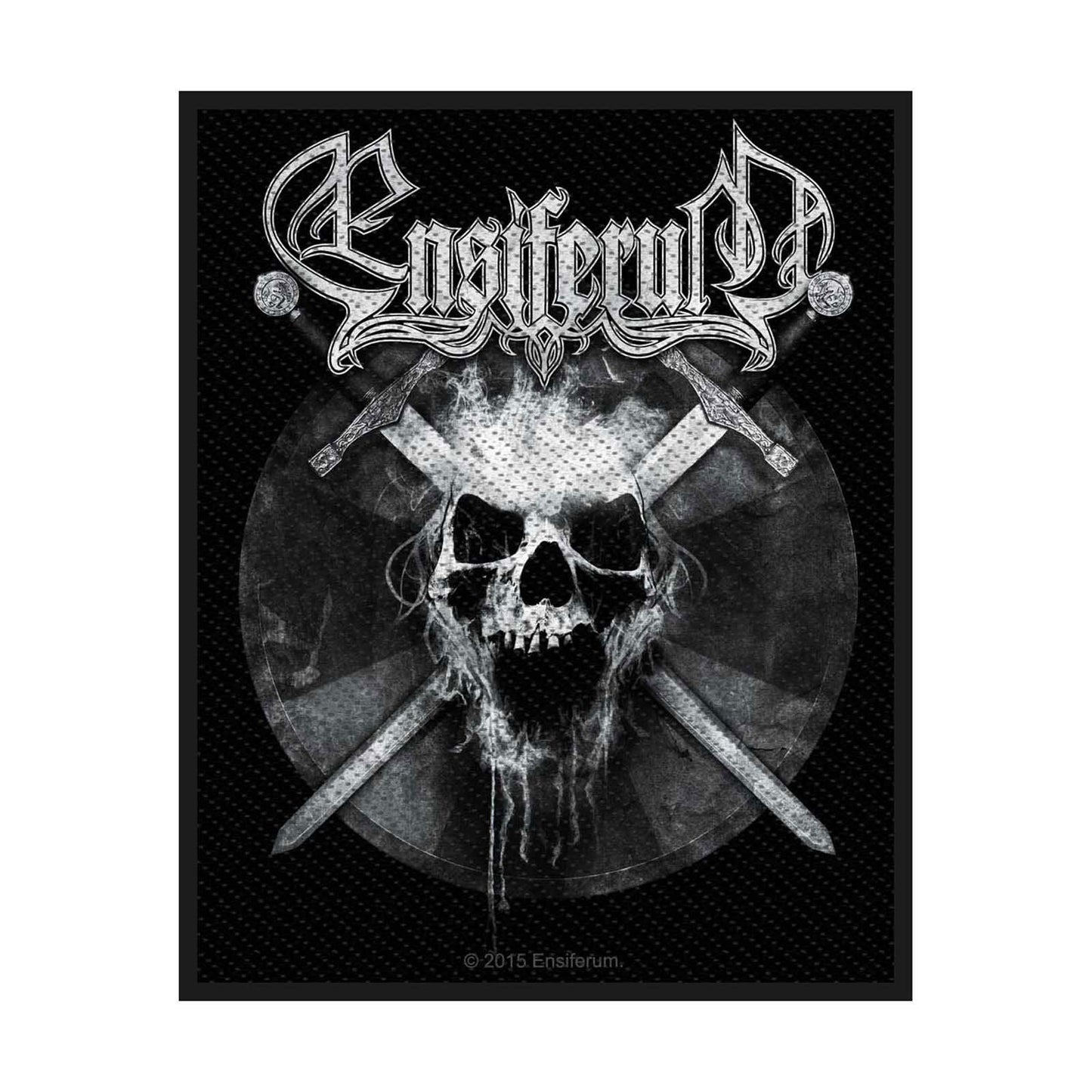 Ensiferum Standard Woven Patch: Skull