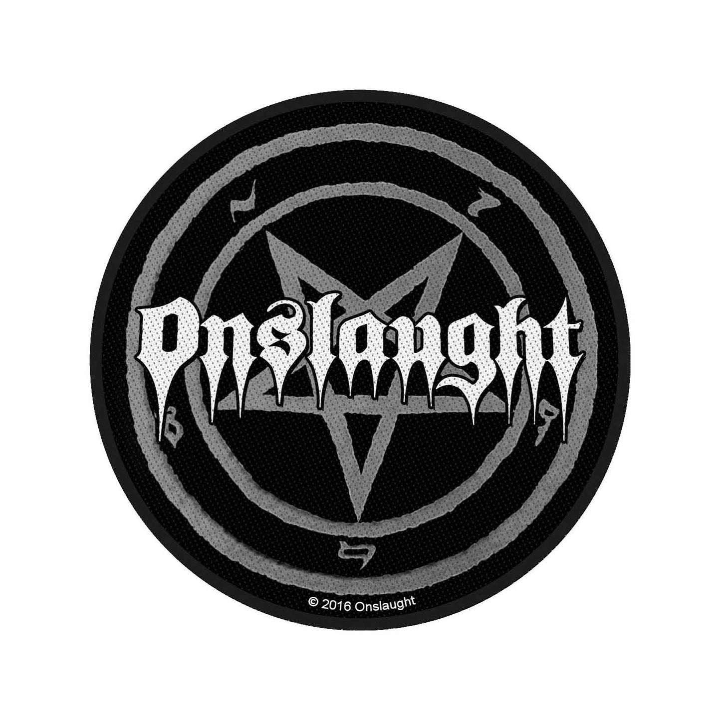 Onslaught Standard Woven Patch: Pentagram