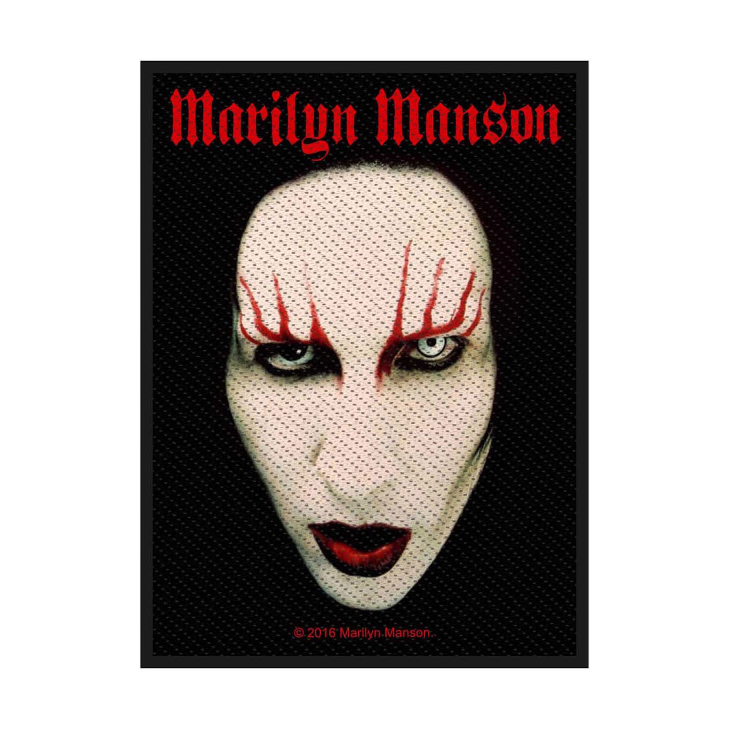 Marilyn Manson Standard Woven Patch: Face