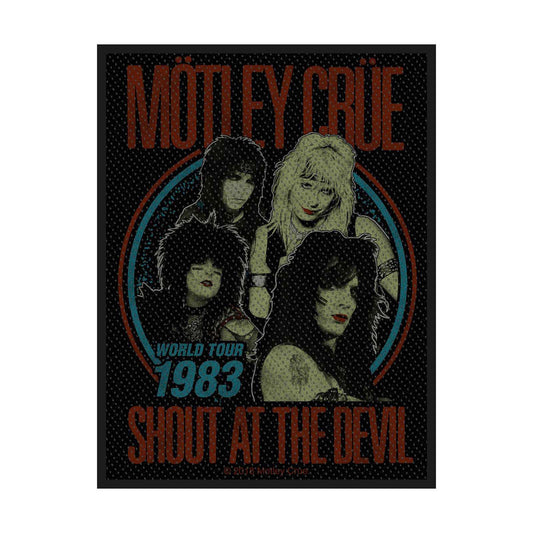 Motley Crue Standard Woven Patch: Shout at the Devil