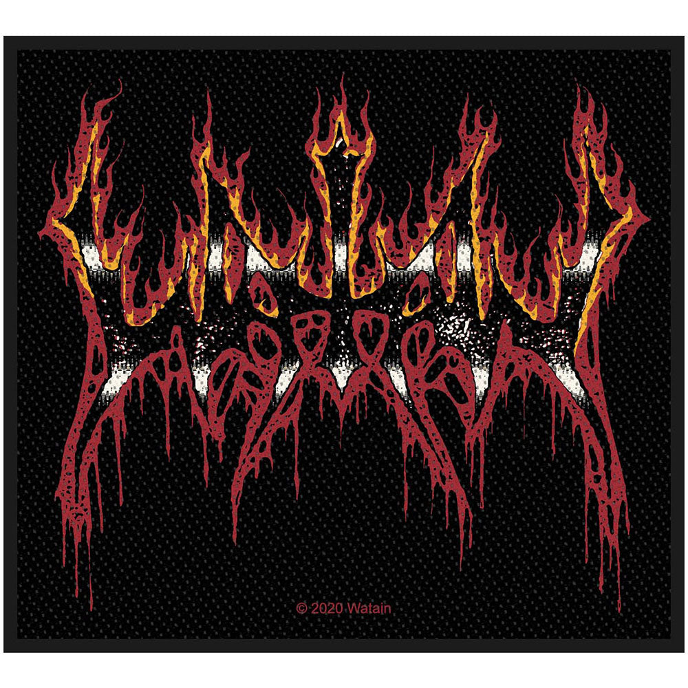 Watain Standard Woven Patch: Flaming Logo