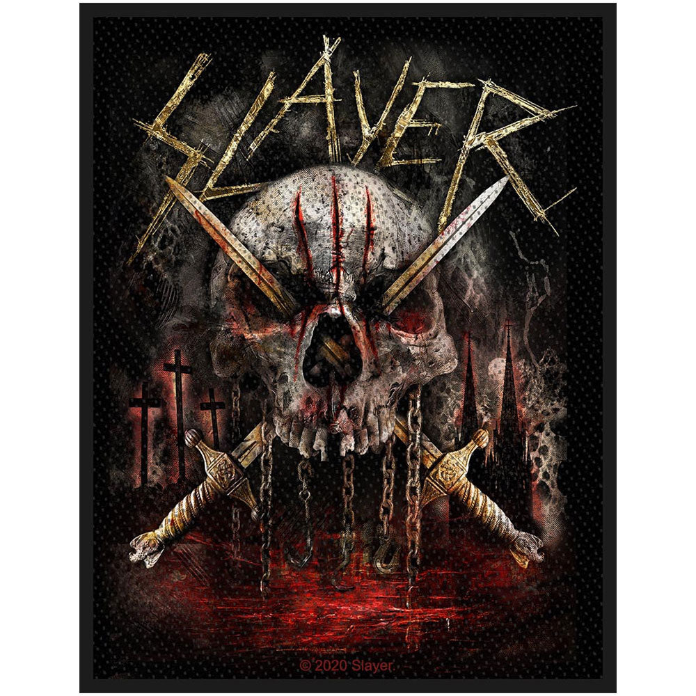 Slayer Standard Woven Patch: Skull & Swords